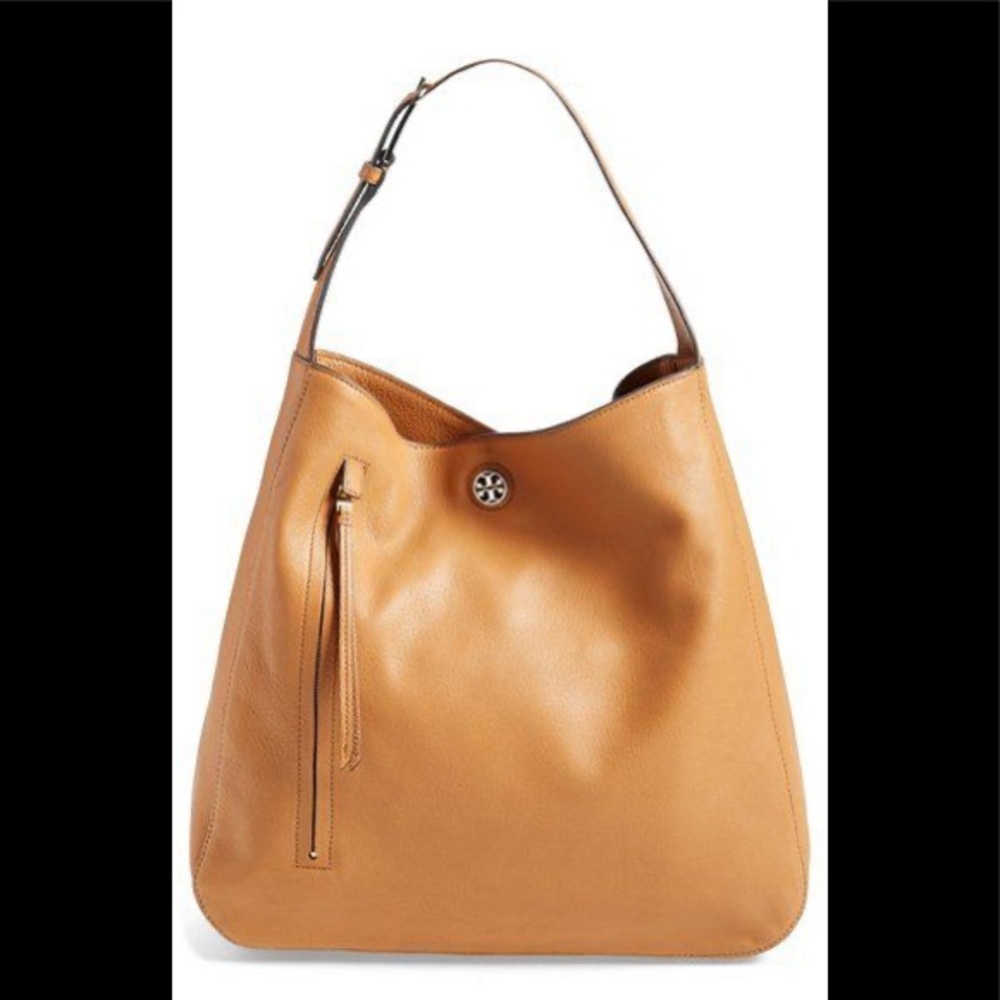 Tory Burch Brody Leather Hobo Bag Tan